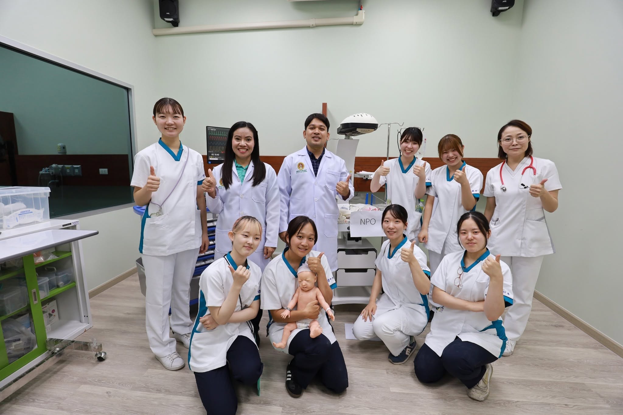 แลกเปลี่ยนเรียนรู้ YPU Japan and FON NRRU  Simulation learning